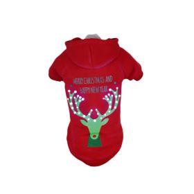 Pet Life LED Lighting Christmas Reindeer Hooded Sweater Pet Costume (size: X-Small - (FBP4RDXS))